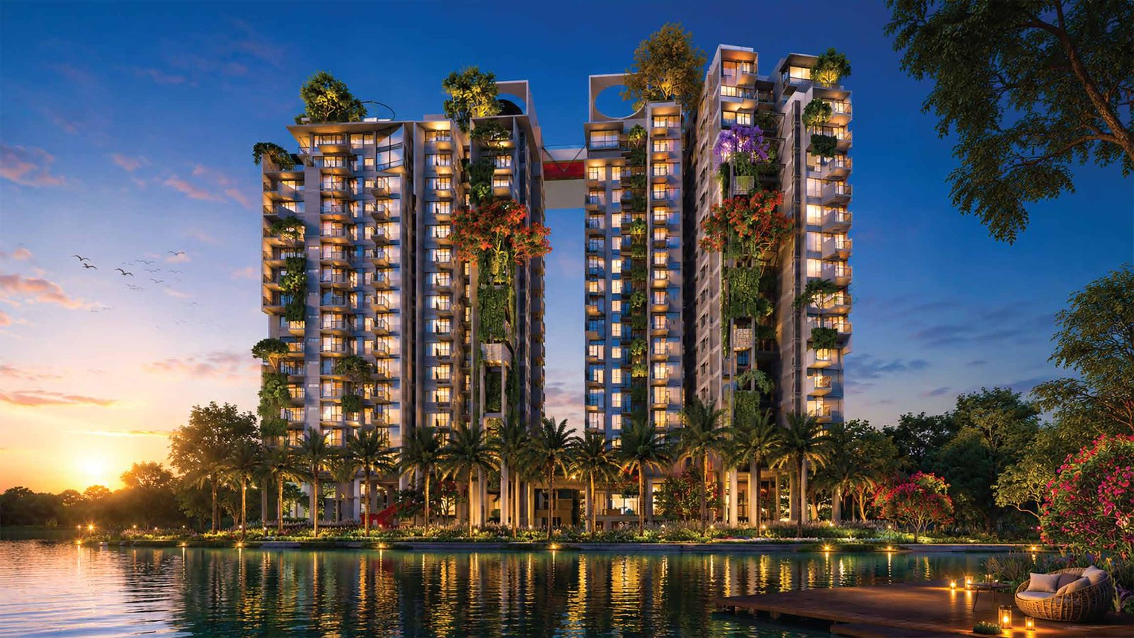 Icon Residences at dusk